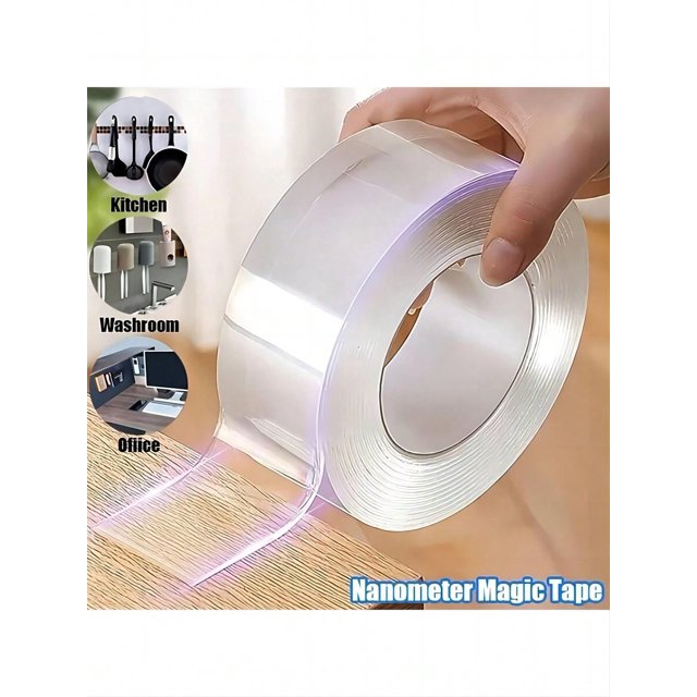 1PC Transparent Nano Tape, Washable Reusable Double-Sided Tape, Adhesive Nano Traceless Sticker, Removable Universal Disks Glue