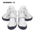 thumbnail image 2 of Methold Zapatos para mascotas, botas deportivas de costura, tejido de gamuza transpirable, calzado para mascotas Ropa para mascotas blanco cinco Methold PT000056-15, 2 of 6