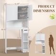 thumbnail image 6 of Ktaxon Large Fluted Over the Toilet Bathroom Storage Cabinet Space Saver, White, 6 of 22