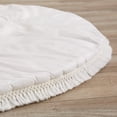 thumbnail image 3 of Sweet Jojo Designs Ivory Boho Bohemian Girl Boy Baby Playmat Tummy Time Infant Play Mat - Gender Neutral Solid Color Beige Cream Off White Farmhouse Chic Unisex Minimalist Tassel Fringe Macrame Cotton, 3 of 4