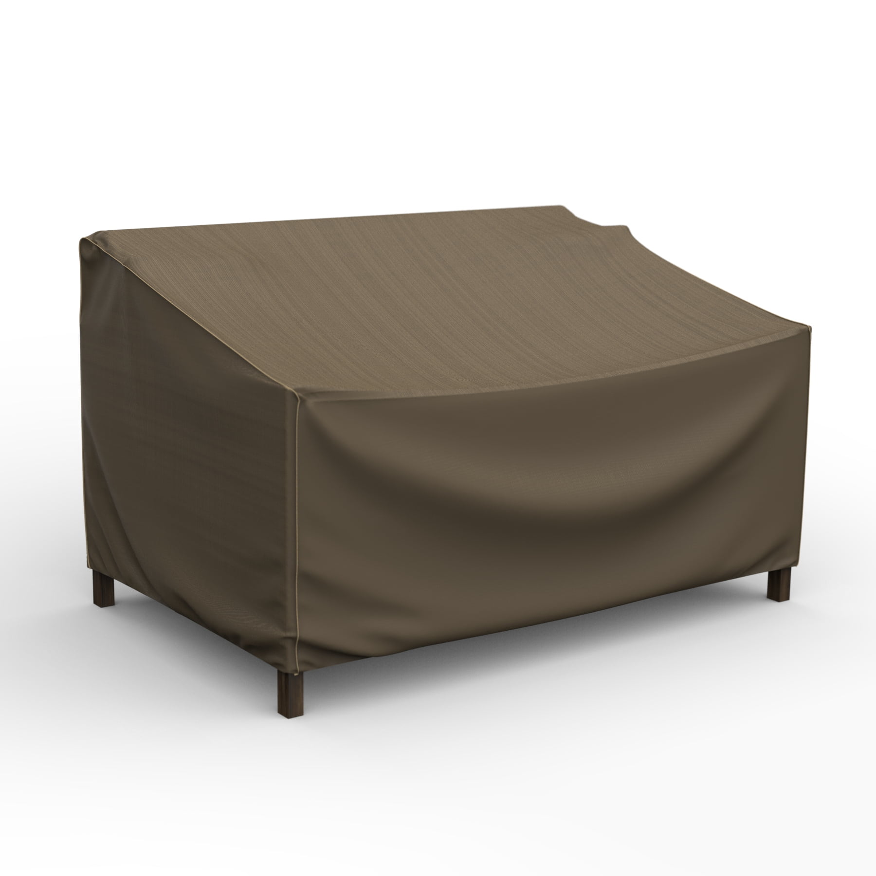 Budge 74"Wx31"L Black and Tan Patio Sofa Cover, StormBlock™ Hillside