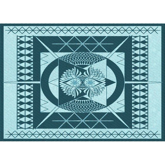 Ahgly Company Tapis d'Intérieur Lavables en Machine Rectangle Transitionnel Vert Sarcelle Moyen, 7' x 10'