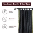 thumbnail image 4 of Lined-Black  Tab Top  Sheer Sari Curtain / Drape / Panel   - 60W x 108L - Piece, 4 of 4