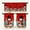 Christmas 01, variant on Christmas Kitchen Curtains 36 Inch Length, Red Christmas Curtain for Kitchen 3 Piece Set, Kitchens Window Curtains and Valances Over Sink for Kitchens Decoration Cortina de Navidad para cocina