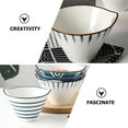 thumbnail image 2 of STRANDCHIC Ceramic Salad Bowl Japanese Style Holds Soup Rice Noodles for General Users 1Pack, 2 of 6