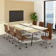 thumbnail image 3 of Boss Office Products Vinyl Armless Hospitality Task Chair with Casters, Brown, 3 of 10