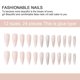 thumbnail image 2 of Uñas postizas de mármol, uñas postizas prensadas largas, acrílicas, punta de uñas postizas degradadas de cobertura total, adecuadas para mujeres y niñas, 24 piezas, 2 of 5