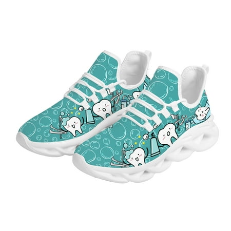 

Comfort Women Sneakers White Nursing Shoes Cute Cartoon Nurse Doctor Medical Print Light Lace-up zapatillas mujer