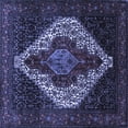 thumbnail image 1 of Ahgly Company Machine Washable Indoor Square Persian Blue Traditional Area Rugs, 8' Square, 1 of 4