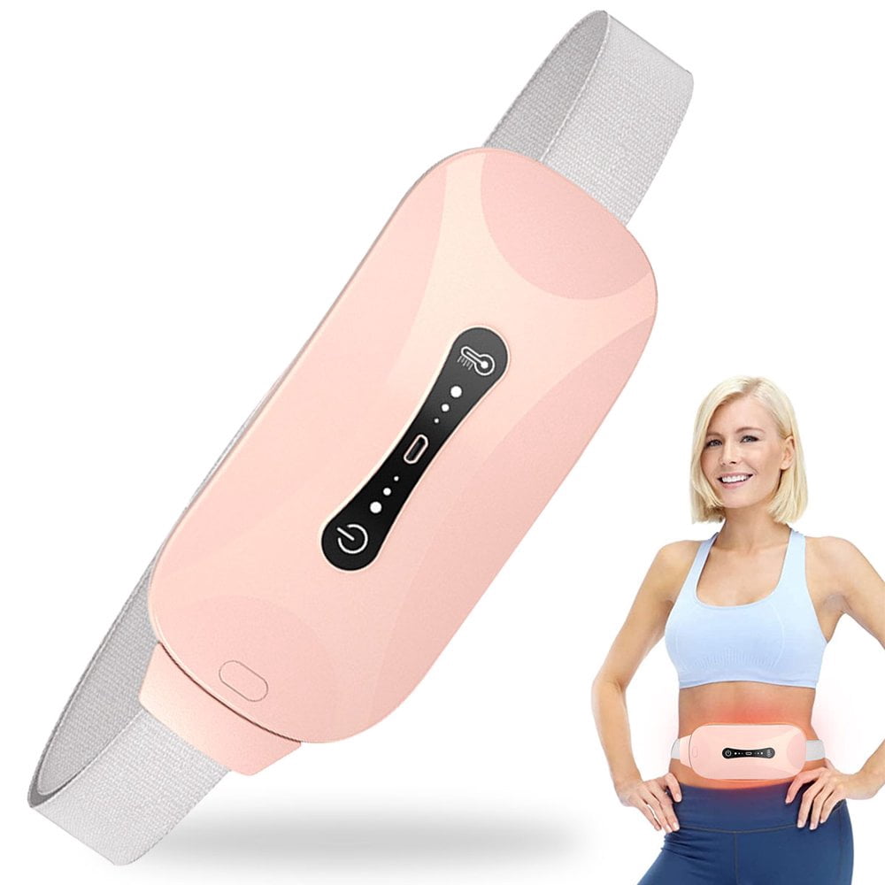 Portable Heating Pad for Menstrual Cramps USB Rechargeable Menstrual Heat Pad Fast Heating Pads with 3 Heat Levels and 3 Vibration Massage Modes Soft Belly Warming Waist Belt for Women Gi