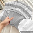 thumbnail image 4 of Twin XL Size Fitted Sheet Set - Black Grey Geometric 2 Piece Bedding Sets 16" Deep Pocket Fitted Sheet with 1 Pillowcases, Square Minimalist Modern Brushed Microfiber Hotel Luxury Bed Sheets, 4 of 9