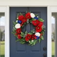 thumbnail image 2 of Poppy Wreath, Red/White/Blue, 22", by My Texas House, 2 of 5
