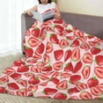 thumbnail image 6 of Vsdgher Cute Strawberry Ultra-Soft Micro flannel Blanket Throw Blankets for Couch Sofa, Bed (4 sizes)-60"x50", 6 of 7