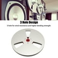 thumbnail image 4 of 1/4 7 Inch Empty Tape Reel, 3 Holes Nab Aluminum Alloy Universal Open Reel Sound Tape Empty Reel, Empty Take Up Reel for Recording, Opening Machine Part for Reel to Reel Small Hub, 4 of 7