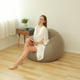 thumbnail image 4 of Bxaolu Inflatable Sofa Bean Bag Home Lounge Chair Inflatable Lazy Sofa Folding Portable Soft Chair for Living Room Bedroom Balcony Reading Room (Khaki), 4 of 7