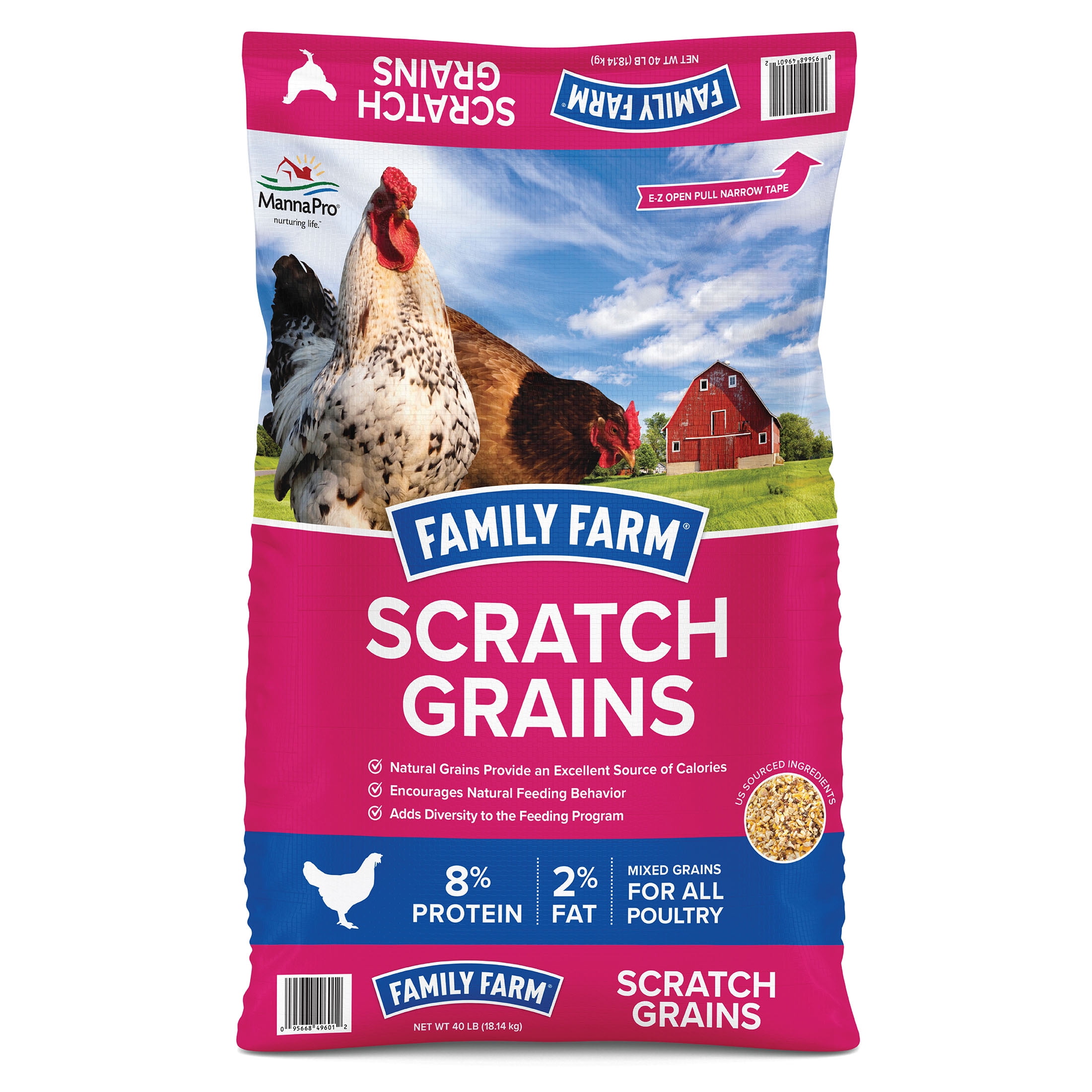 Family Farm & Home Scratch Grains Natural Grains Poultry Feed 40lbs