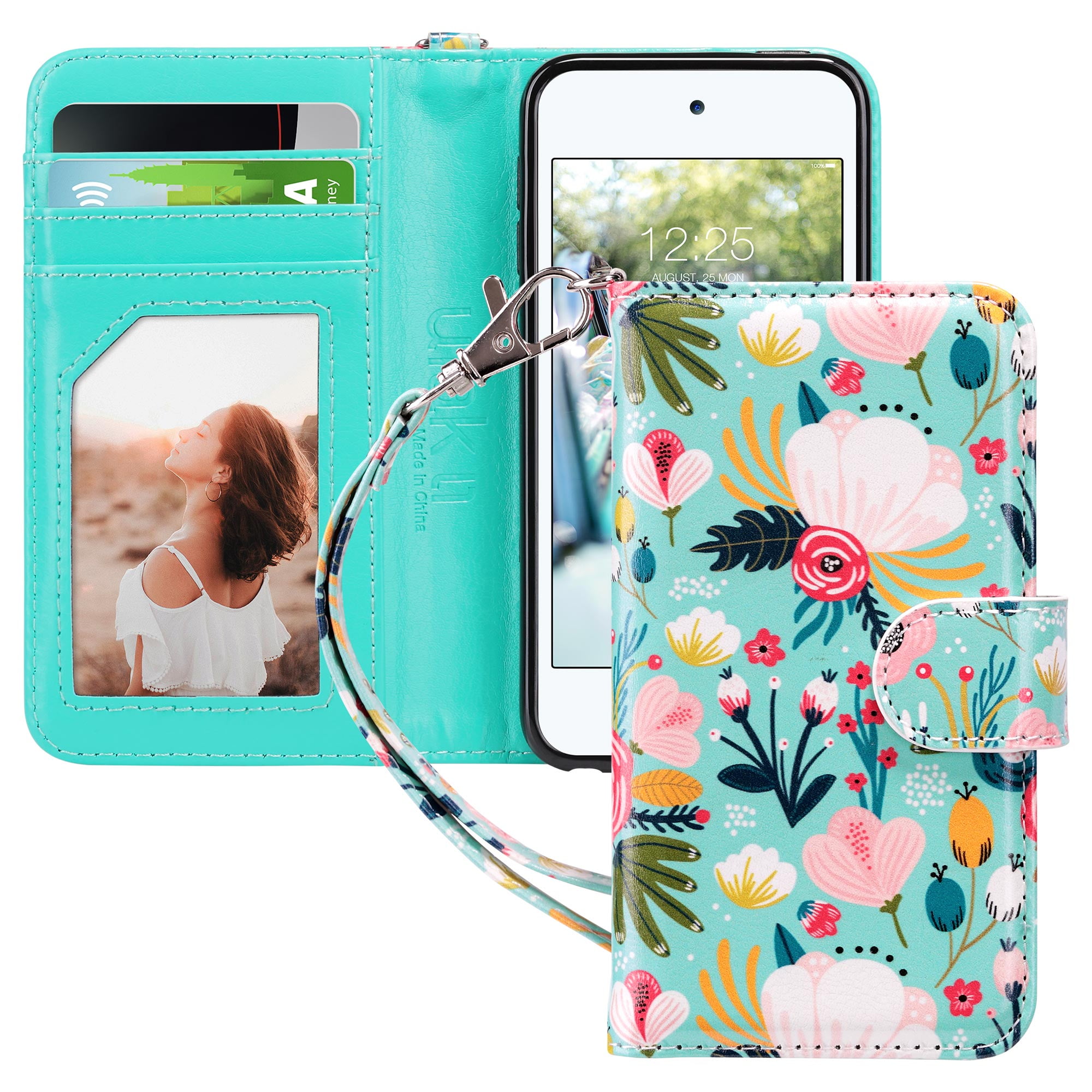 For Apple iPod Touch 6th /5th Gen Flip Wallet Leather Magnetic Stand Case Cover 