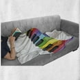 thumbnail image 6 of Music Soft Flannel Fleece Throw Blanket, Vibrant Colored Piano Keyboard Wave Musician Arts Entertainment Harmony Instrument, Cozy Plush for Indoor and Outdoor Use, 50" x 70", Multicolor, by Ambesonne, 6 of 6