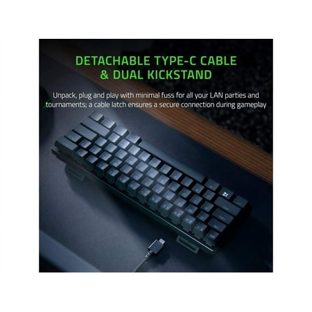 Razer - Huntsman Mini 60% Wired Optical Clicky Switch Gaming Keyboard with Chroma RGB Backlighting - Black
