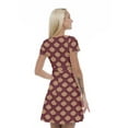 thumbnail image 2 of Women’s A Line Damask Summer Dress, Retro Triangle Arrangement, Cross Wrap V Neck, 6 Sizes, by Ambesonne, 2 of 2