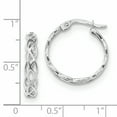 thumbnail image 2 of 14K White Gold Polished Intertwined Filigree Hoop Earrings, 2 of 2