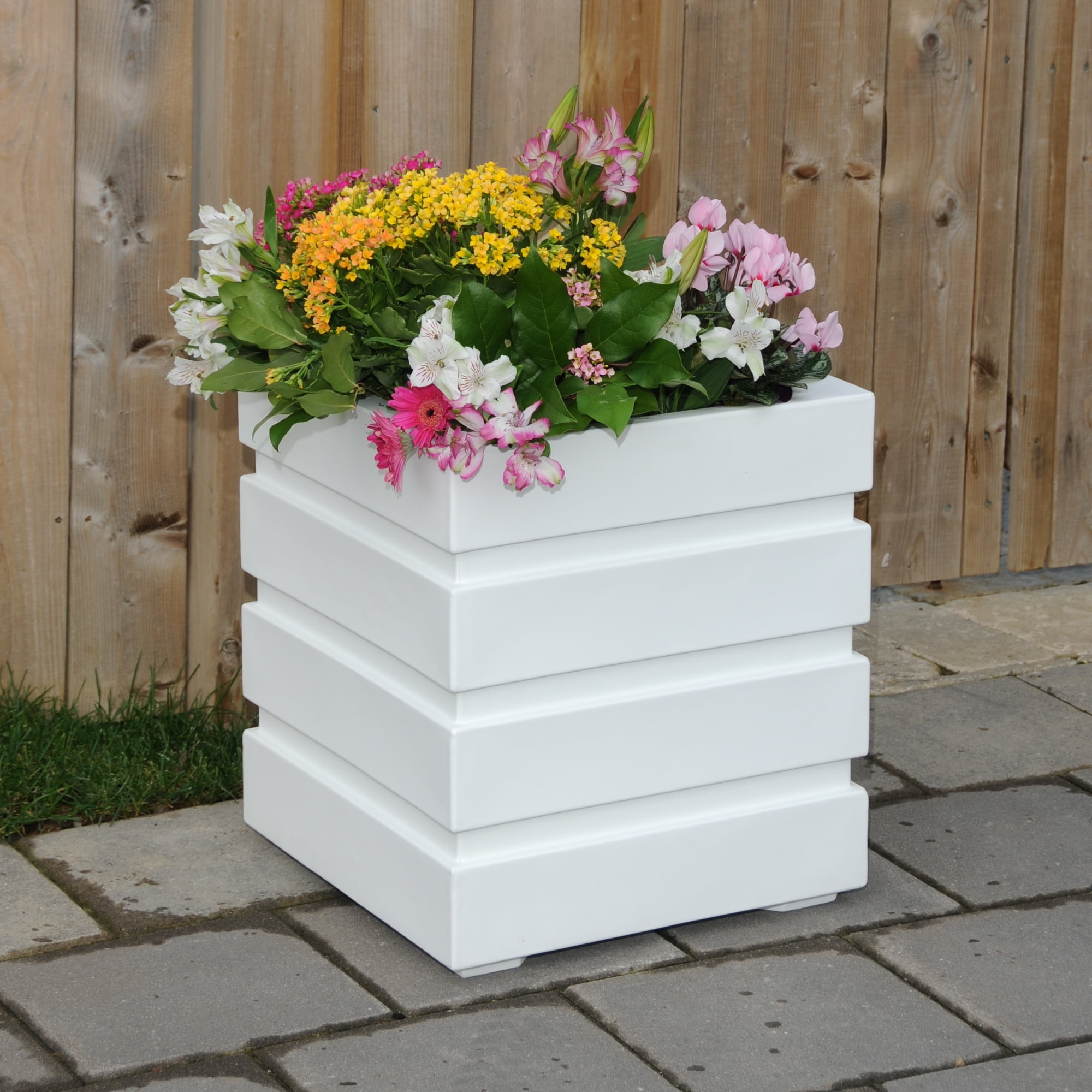 Freeport Patio Planter 18x18 White by Mayne Inc.