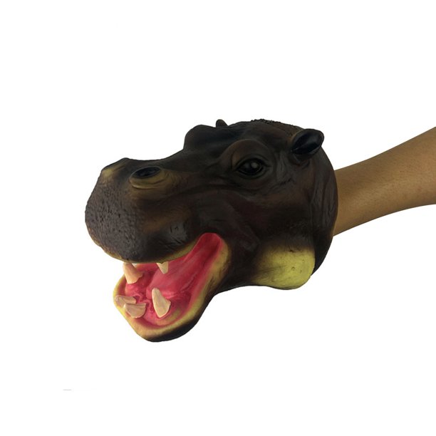 SAYOO Hand Puppets Realistic Latex Soft Animal Head Toys Rubber