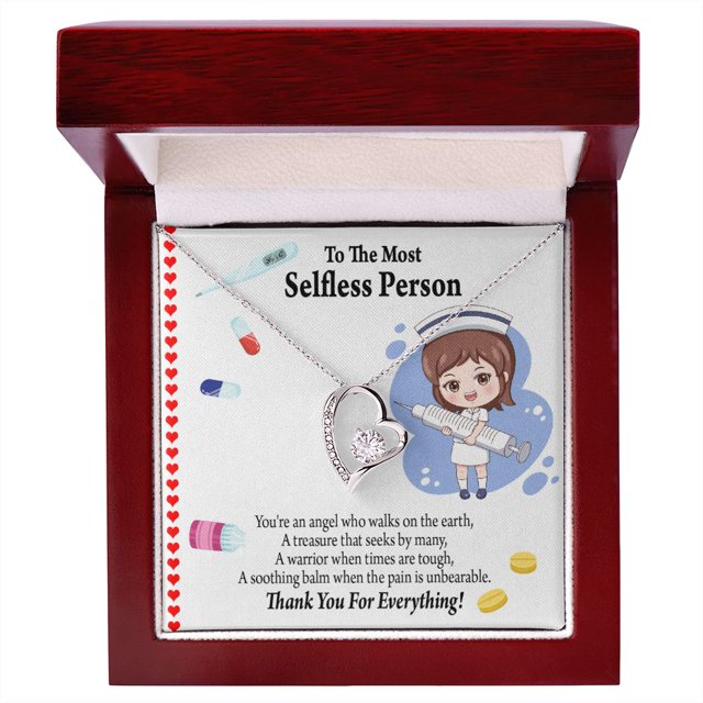 Merci aux Infirmières Soignantes pour Toujours Collier w Message Card