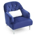 thumbnail image 4 of Passion Furniture Jewel Blue Upholstered Accent Chair, 4 of 5