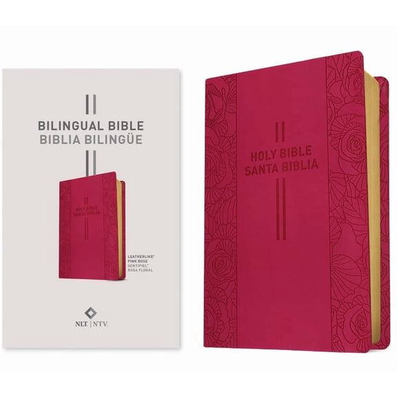 Bilingual Bible / Biblia Bilingüe Nlt/Ntv (Leatherlike, Pink Rose), (Hardcover)
