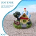 thumbnail image 4 of Miniature House Gnome Fairy 4 Pcs Tale Cottage Multicolor Home Decor Resin Houses, 4 of 6