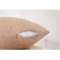 thumbnail image 3 of Set of 2 Linen Throw Pillow Cases Solid Square Decorative Pillow Covers  for Couch Sofa Bed Chair,Natural Linen, 3 of 31