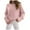 Pink, variant on vigerkar Women's Solid Color Oversized Sweaters Fuzzy Chunky Warm Pullover Sweater (Hot Pink, S)