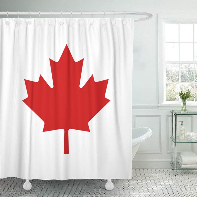ABPHQTO Red Canadian Canada Maple Leaf America Autumn Calgary Celebration Cortina de ducha 160x180 cm