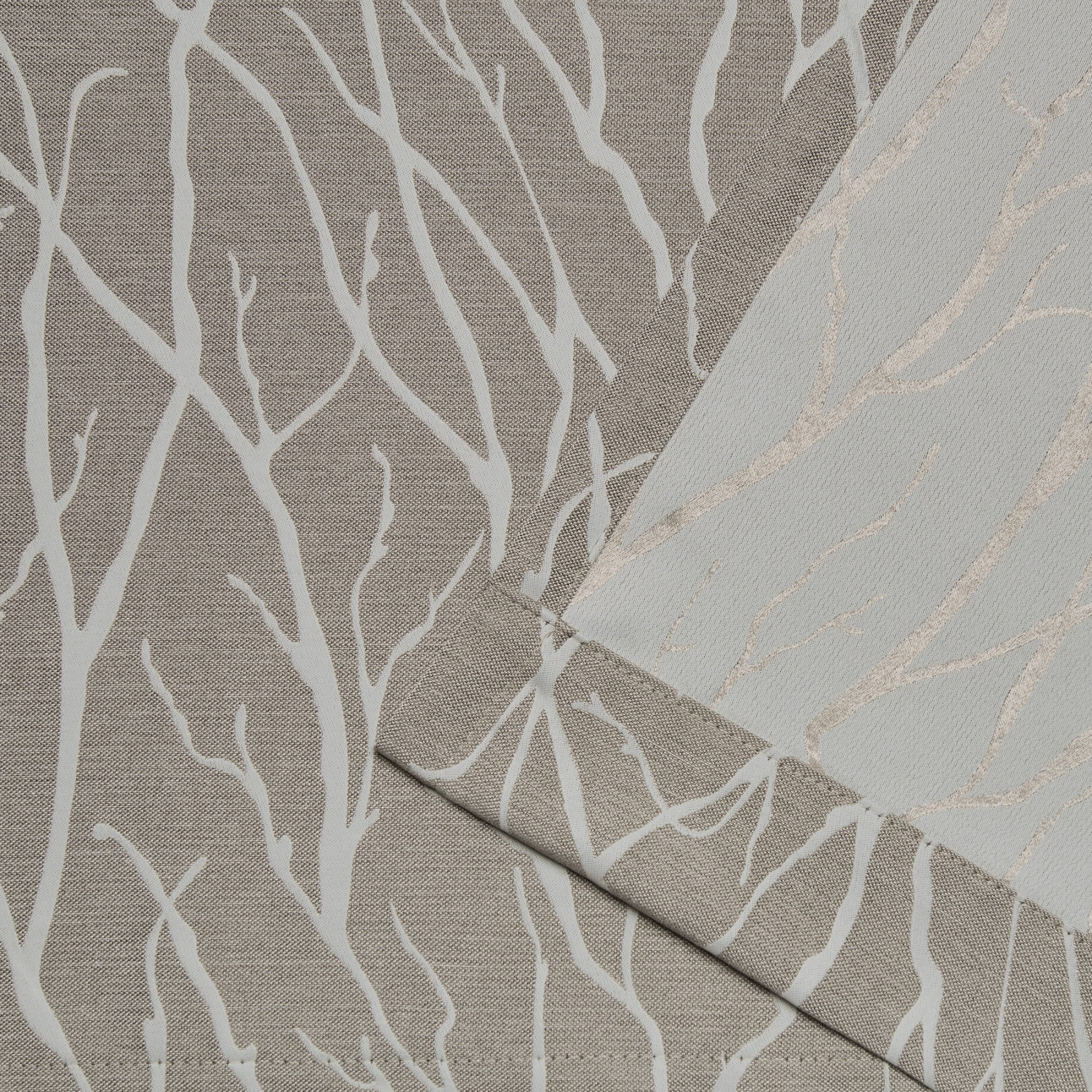 Exclusive Home Forest Hill Woven Room Darkening Blackout Grommet Top Curtain Panel Pair, 52"x63", Natural