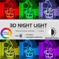 thumbnail image 3 of Lámpara de escritorio con interruptor táctil de luz nocturna 3D (luz nocturna Mario 3D), 7 luces que cambian de color, con placa acrílica, base de ABS y cable USB, 3 of 5