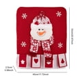 thumbnail image 2 of Christmas Chair Covers, Winter Santa Claus Snowman Elk Chair Back Protector Slipcovers Washable Red White Dining Seat for Home Hotel Kitchen Decor (Snowman), 2 of 8