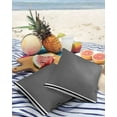 thumbnail image 3 of Pack of 2 Outdoor Pillow Covers, Stripes Abstract Black Geometric Simple Waterproof Square Throw Pillowcase Cushion Decorative Pillow Covers for Couch Patio Tent, 18x18 in, 3 of 6
