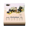 thumbnail image 7 of 3D Time Piece Calendar, 2026 Desk Calendar , Paper Carving Art 3d Memo Pad Creative Desk Calendar, Christmas Gift for Colleague Friend, Desktop Decoration, 7 of 7