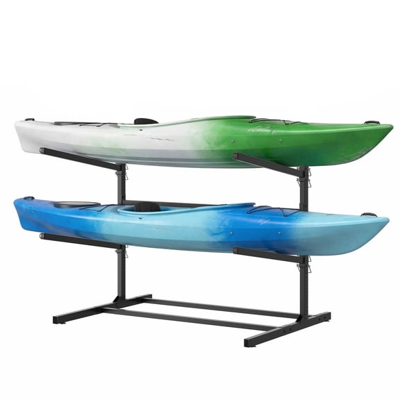 Sunyrisy 2-Tier Kayak Storage Rack, Adjustable Heavy Duty Kayak Stand, Freestanding,for Kayak, Canoe,Surfboard,Paddleboard, for Garage & Outdoor