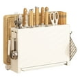 thumbnail image 1 of Kitchen Knife Drying Holder Integrated Chopsticks Cutting Board Storage Rack Organizer White, 1 of 13