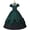 Green, variant on Women's Southern Belle Gothic Victorian Rococo Dress Elegant Tea Length Ball Gown