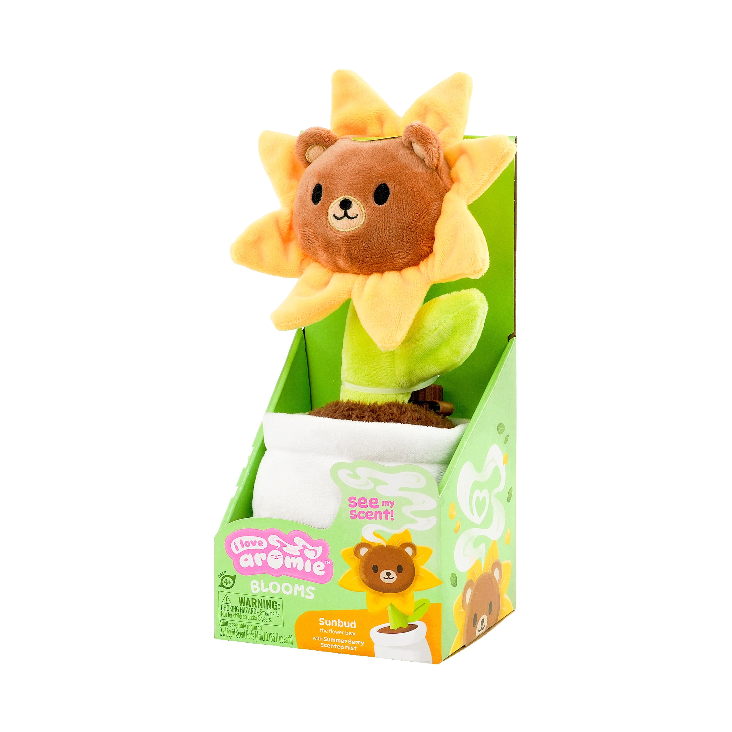i love aromie™ Sunbud - Summer Berry Scented Flower Plush with Visible Magic Mist. Refillable Fragrance Toy for Kids 4+
