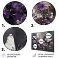 thumbnail image 3 of Designart "Butterfly Wings and Flowers in Purple and White" Floral Metal Art Print, 3 of 5