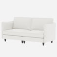 thumbnail image 6 of 74.27" Beige Loveseat Sofa, 2-Seater Comfy Couch, Mid Century Modern Small Space Sofa, Solid Wood Frame, Pocket Spring Cushion, Apartment, Bedroom, Office, 6 of 9