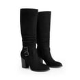 thumbnail image 3 of DREAM PAIRS Women's Knee High Slouch Boots Side Zipper Chunky Heel Tall Boots with Buckle, 3 of 6