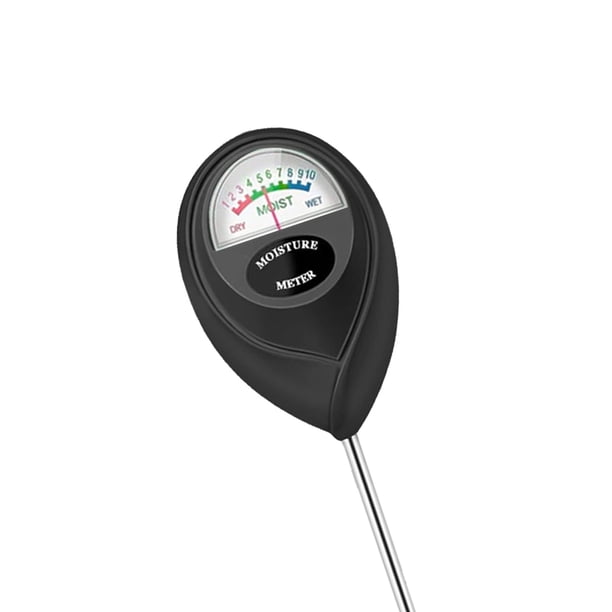 Hathdia Medidor de humedad del suelo Medidor de agua para plantas Medidor de suelo Sensor de humedad Higrómetro para el cuidado de plantas en interiores y exteriores No necesita batería (negro)