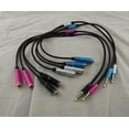thumbnail image 2 of FOR 10pcs Red/Black/Blue/White 3.5mm Stereo 1 to 2 Dual Y Splitter Audio Cable Earphone Headphone Jack 37cm, 2 of 2
