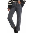 thumbnail image 2 of QIUOMBBP Women's High Waisted Wide Leg Jeans Baggy Loose Trendy Denim Pants Y2k Jean Trousers with Pockets Gray XL, 2 of 6