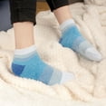 thumbnail image 4 of BambooMN Women's Chenille Fuzzy Color Block Crew Ankle Home Socks, 4 of 5